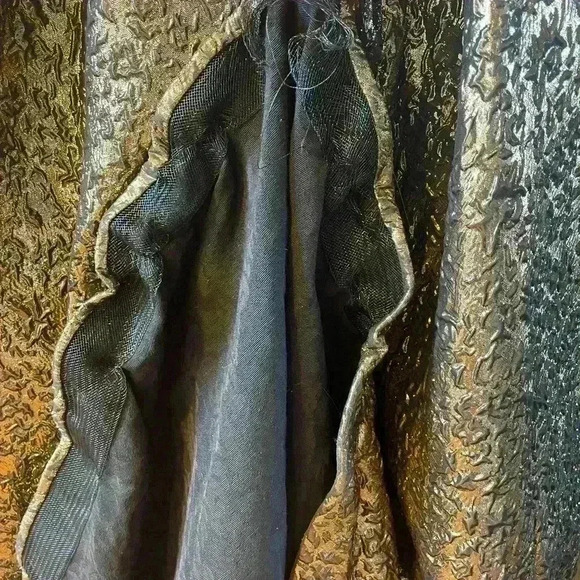 NEW MAC DUGGAL METALLIC JACQUARD ANTIQUE GOLD BALLGOWN sz 0 - Picture 12 of 16